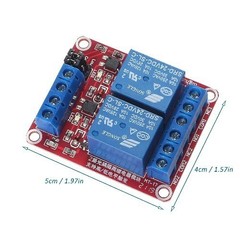 2 Channel 24V Relay Module Board, Optocoupler Isolation, High Low Level Trigger