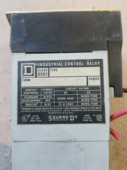 Square D 8501X060 Ser A Industrial Control Relay 120V 50/60Hz Coil 9998 X44 0820