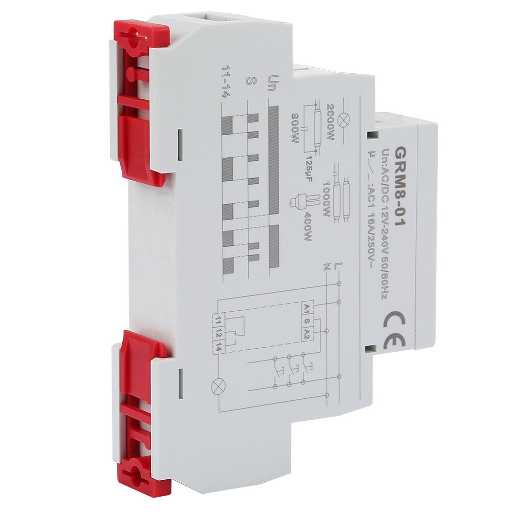NEW GRM8-01 Electronic Impulse Relay Latching Relay Memory Relay AC/DC12-240V