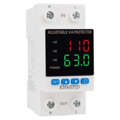 Adjustable Voltage Protector AC/DC 110V 63Amp Smart Breaker Adjustable Over U…