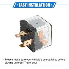 5 PCS Waterproof Relay DC 24V 60A 5Pin Car Charge Case Universal Clear