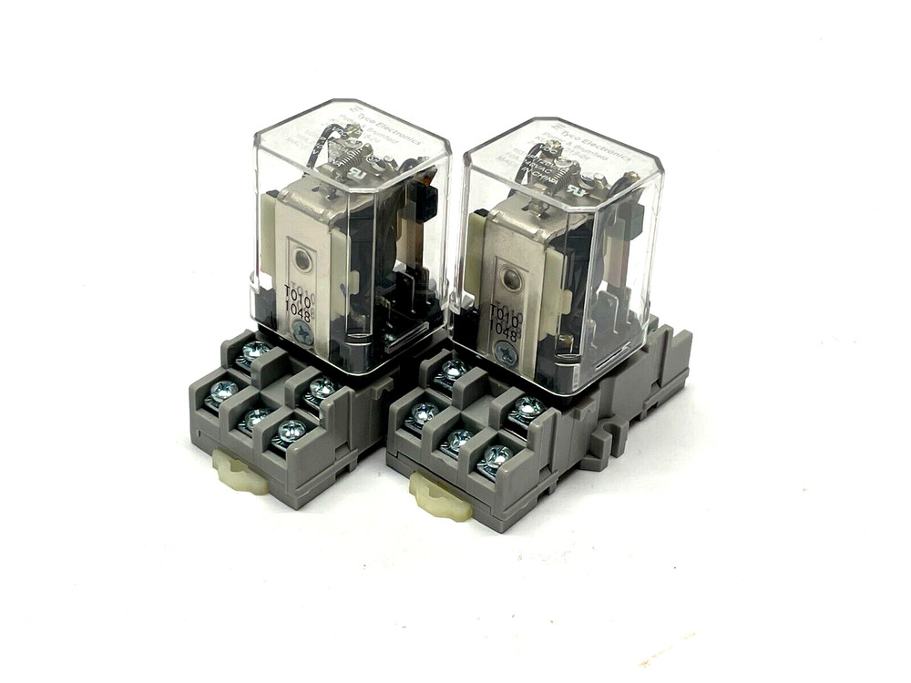 Tyco Potter & Brumfield KUP-11D11-24 Relay w/ 27E893 Relay Base LOT OF 2