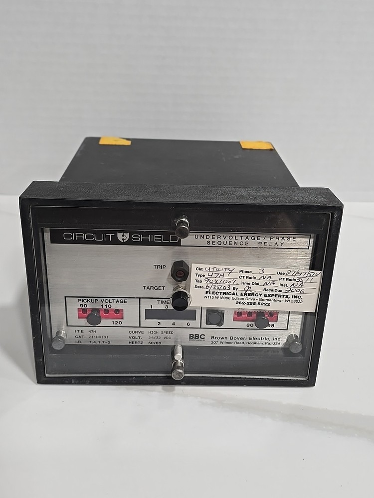 🔥 ABB ITE Circuit Shield 211N0191 Type 47H Undervoltage Phase Sequence Relay