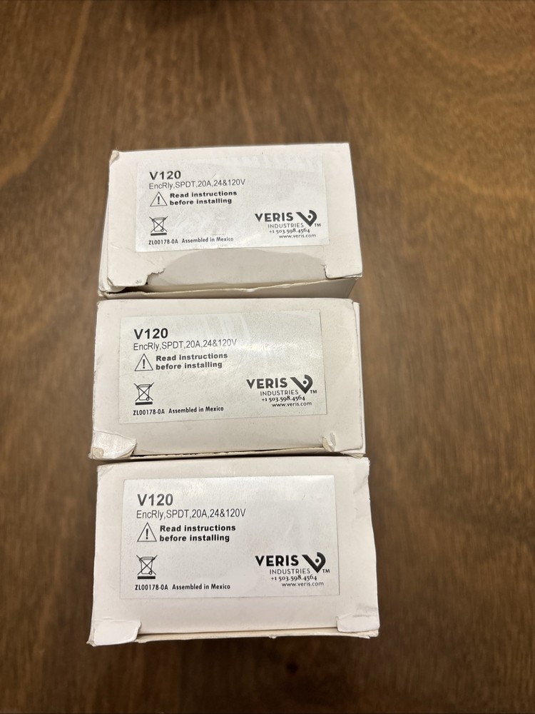 Veris V120 Enclosed Relay 20A SPDT 24V & 120V Coil New in Factory Box