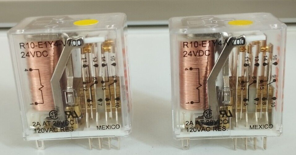 2Pcs lot R10-E1Y4-V700 POTTER&BRUMFIELD Power Relays
