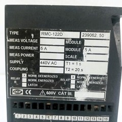 USED DEIF RMC-122D CURRENT RELAY 440V AC