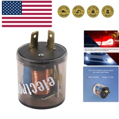 2 Pin Electronic Flasher Relay 12V Turn Signal Light Blinker Relay 2 Prong Fl…