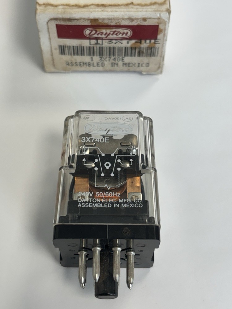 Dayton 3X740E General Purpose Relay, 240V 50/60Hz, 10 Amp, NEW IN BOX!