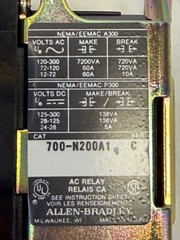 Used Allen Bradley 700-N200A1 Series C AC Relay *FREE SHIPPING*