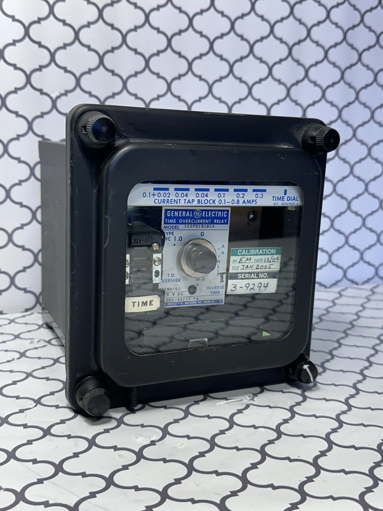 General Electric Ge 12SFC151D1A Overcurrent Relay 0.1-0.8 Amps 125v-ac 125v-dc