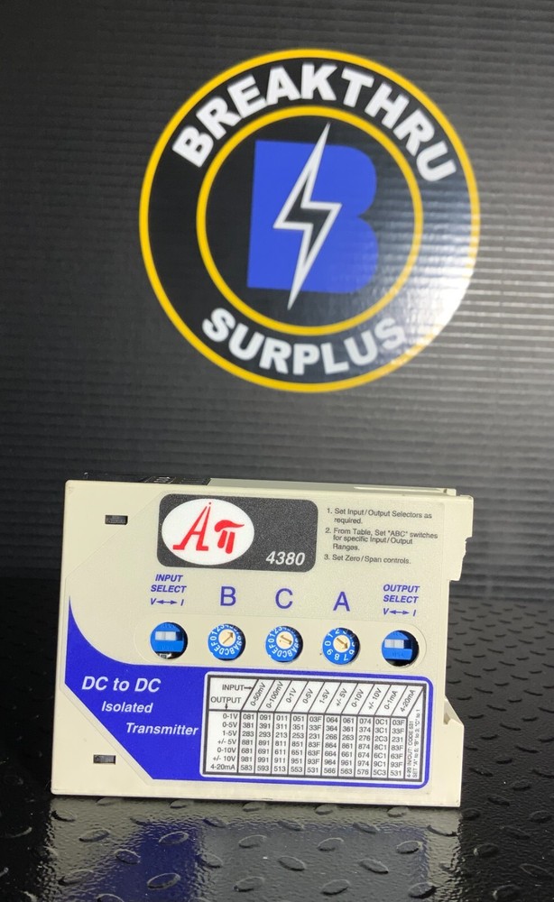 ABSOLUTE PROCESS INSTREUMENTS API 4380 DIN ($124.99/EACH OBO)