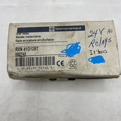 TELEMECANIQUE RXN-41G12B7 MINIATURE RELAY 24V 50/60HZ SCHNEIDER ELECTRIC QTY:1