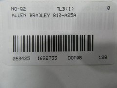 Allen Bradley 810-A25A Inverse Time Relay 600v-ac