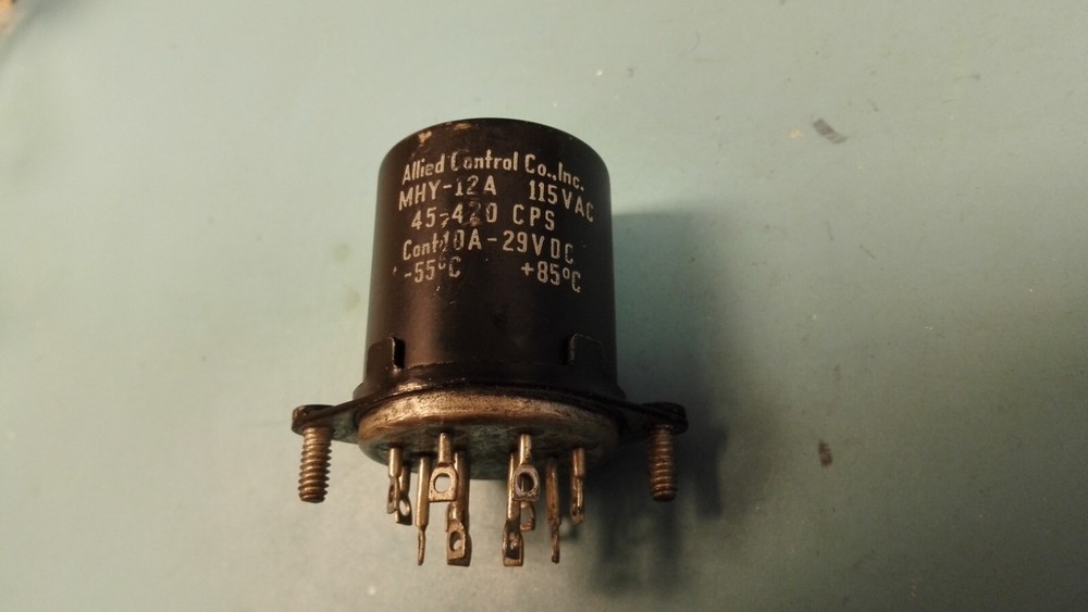 MHY-12A RELAY MIL. SPEC. 115VAC , 45-420 CPS , 10A-29VDC
