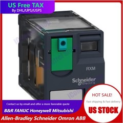 RXM2AB2BD Schneider PCB Mount 24V dc Coil DPDT 250VAC 12A Contacts US Free TAX