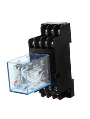 DC12V Coil 14 Pins 4PDT Electromagnetic Power Relay w Socket Base