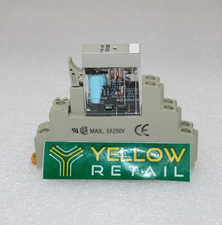OMRON G2R-2-S(S) GENERAL PURPOSE RELAY WITH SOCKET MAX.5A250V (lot of 2)