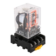 Baomain Power Relay MK2P-I 12VDC Coil DPDT 8 Pin with Plug-in Terminal Socket…