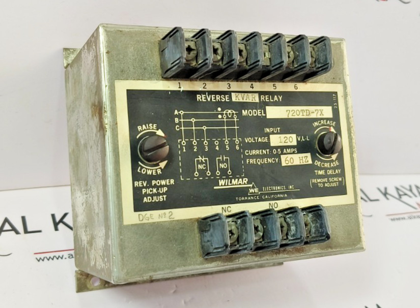 WILMAR ELECTRONICS 720TD-7X REVERSE KVAR RELAY (FAST SHIP BY DHL/FEDEX)