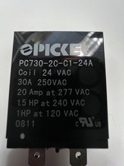 Picker PC730-2C-C1-24A Power Relay 24VAC Coil DPDT 30A Flange Mount NOS