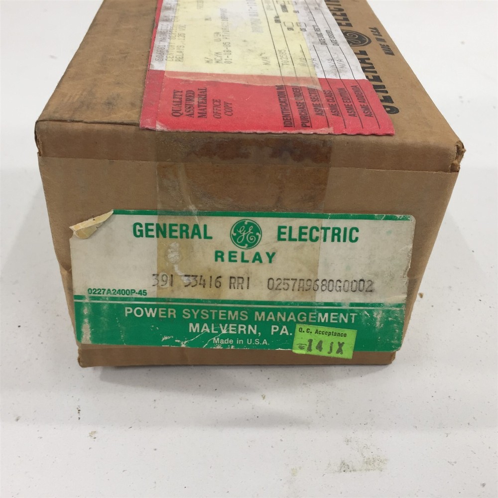 General Electric 391-33416-RR1 Relay 0257A9680G0002 366A925G2