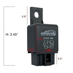 12vdc 40amp 4-pin Replacement Relay, 5pcs SPST Automotive Starter Relays