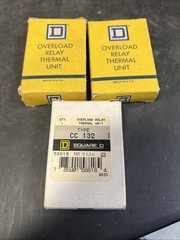 Lot of 3 SQUARE D CC132 OVERLOAD RELAY THERMAL HEATER