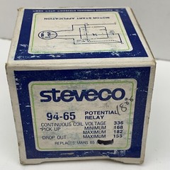 Steveco Essex 94-65 Continuous Coil Voltage Potential Relay 336V