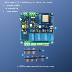 AC 220V 30A 4 Channel WIFI Bluetooth Relay Module onboard ESP32 / ESP8266 Board