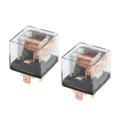 2 PCS 12V 60A Waterproof Relay 5 Pin Car Charge Case Universal Transparent