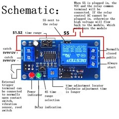 Relay 12V Normally Open Trigger Delay Relay Delay Circuit Module Sale Timer