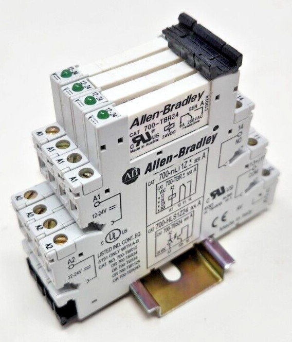 (4 PACK) Allen-Bradley 24VDC Terminal Block Relay 700-HLT1Z24
