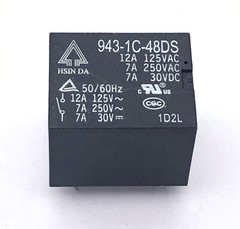 1Pc HSINDA 943-1C-48DS Power Relay 48VDC 5Pin 12A 125VAC