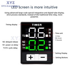 H3Y-2-SZ DC12V 24V AC220V Power on Delay Controller Digital Display Time Relay