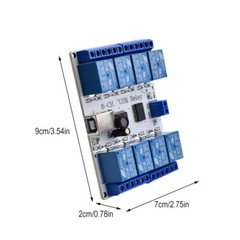 DC 12V 8 Channel USB Type-B Relay Board Module Controller for Automation Robotic