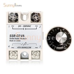 10A~100A Single-phase Voltage Regulated Solid State Relay With Knob Dial New