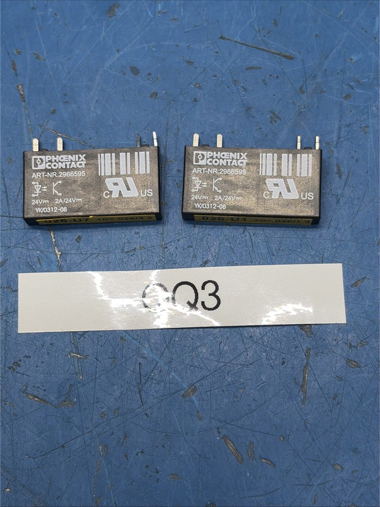 (2) Phoenix Contact 2966595 Solid State Relay 24VDC NNB Fast Shipping + Warranty