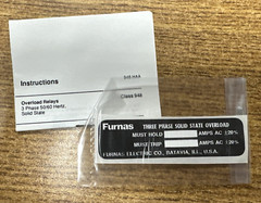 FURNAS 948FA61C SOLID STATE OVERLOAD RELAY AUTOMATIC RESET 112-168A **OPEN BOX**