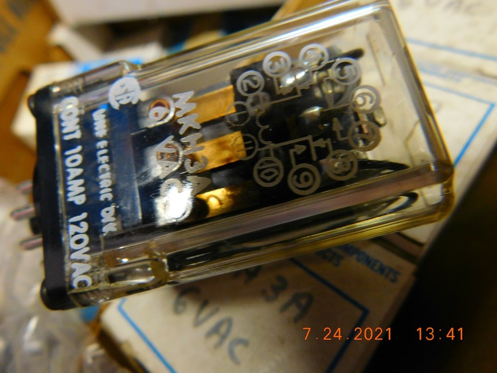 LINE ELECTRIC MKH3A ELECTROMAGNETIC 11 PIN RELAY 6VAC -FREE SHIPPING
