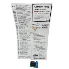 ELK 912 Relay 7A@30V DC OR 10A@125V AC Form C SPDT Contact 30mA Draw 1.1″x1.55″