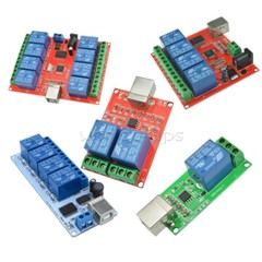 1/2/4/8Ch 5V 12V USB Relay Programmable Computer Control Relay For Smart Home