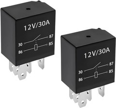 4 PCS 30A Starter Relay, 5 Pin 12 V Multi-Purpose Relays, Waterproof Heavy Du…