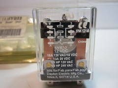(2) Square Plug in Socket Relay 8Pins DPDT 15A 12VDC 1.22 Coil VA Rating