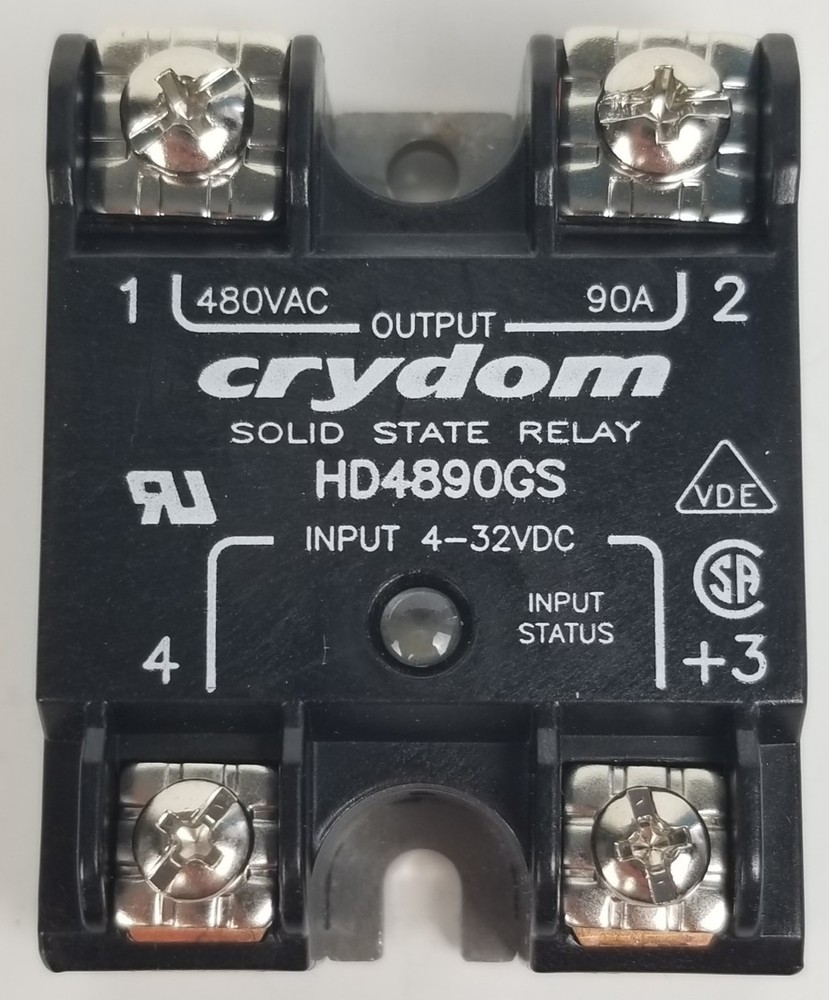 CRYDOM HD4890GS Solid State Relay, Input 4- 32VDC, Output, 480VAC 90A w/ Light