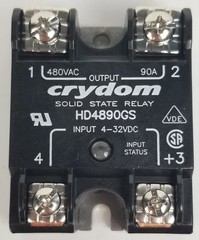 CRYDOM HD4890GS Solid State Relay, Input 4- 32VDC, Output, 480VAC 90A w/ Light