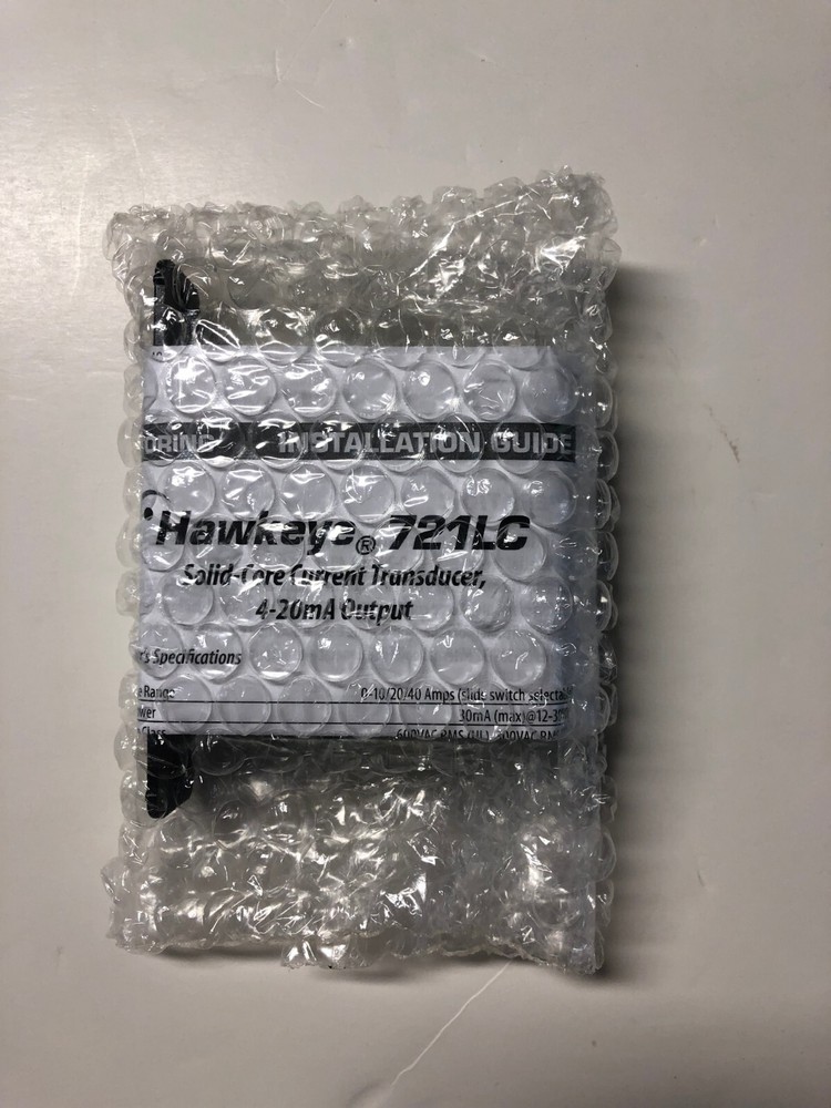 Veris H721LC (Solid core, 4-20mA output, Current Transducer)
