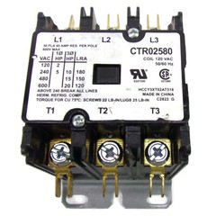 Herm. Refrig. Comp. HCCY3XT02AT318 Contact Relay 120VAC Coil 50/60Hz 600V 40A