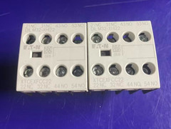 Eaton XTCE025C10 / XTCEXFCC22, DIL M25-10 M2-XHI22 LOT of 2 EA (4PCS) w/rail