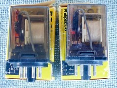 Lot of 2 Philips ECG RLY1143 dpdt 10a coil 24vdc relays brazil box 59547 10 amps