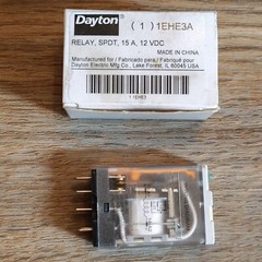 DAYTON 1EHE3A General Purpose Relay Socket 15 A Current Rating 12V DC 5 Pins